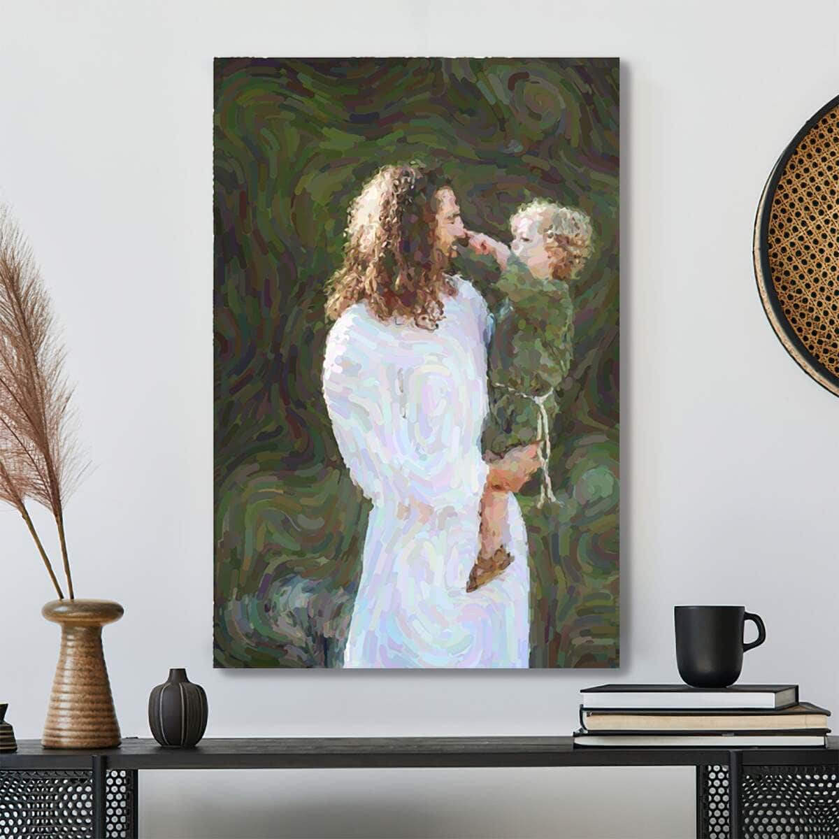 God Holds The Baby Bible Verse Scripture Canvas Print God Holds The Baby Bible Verse Scripture Canvas Print