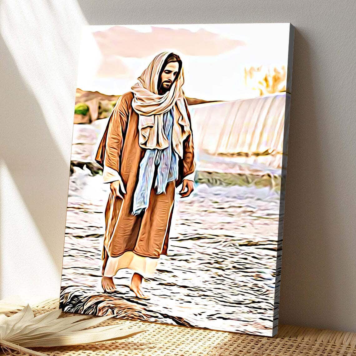 God Walks On Water Bible Verse Scripture Canvas Print God Walks On Water Bible Verse Scripture Canvas Print