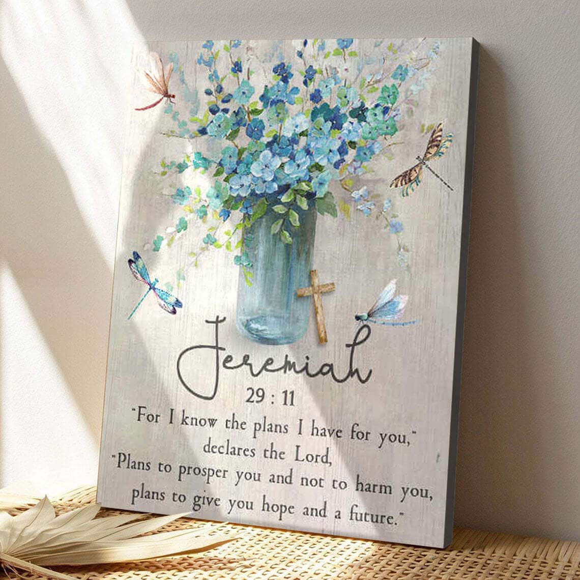 Dragonfly Jeremiah 2911 Bible Verse Scripture Canvas Print Dragonfly Jeremiah 2911 Bible Verse Scripture Canvas Print