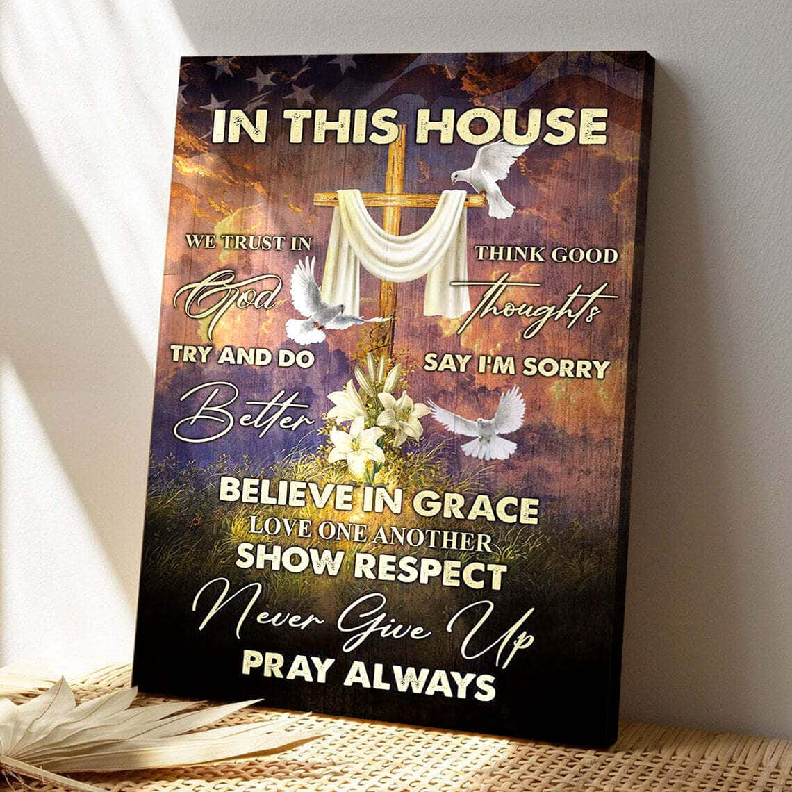 Never Give Up Pray Always Bible Verse Scripture Canvas Print