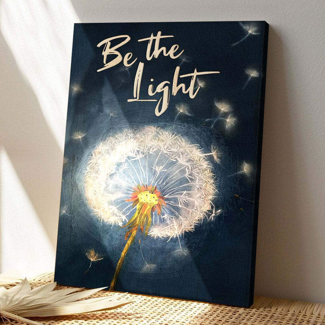 Dandelion Shinning In The Dark Be The Light Bible Verse Scripture Canvas Print