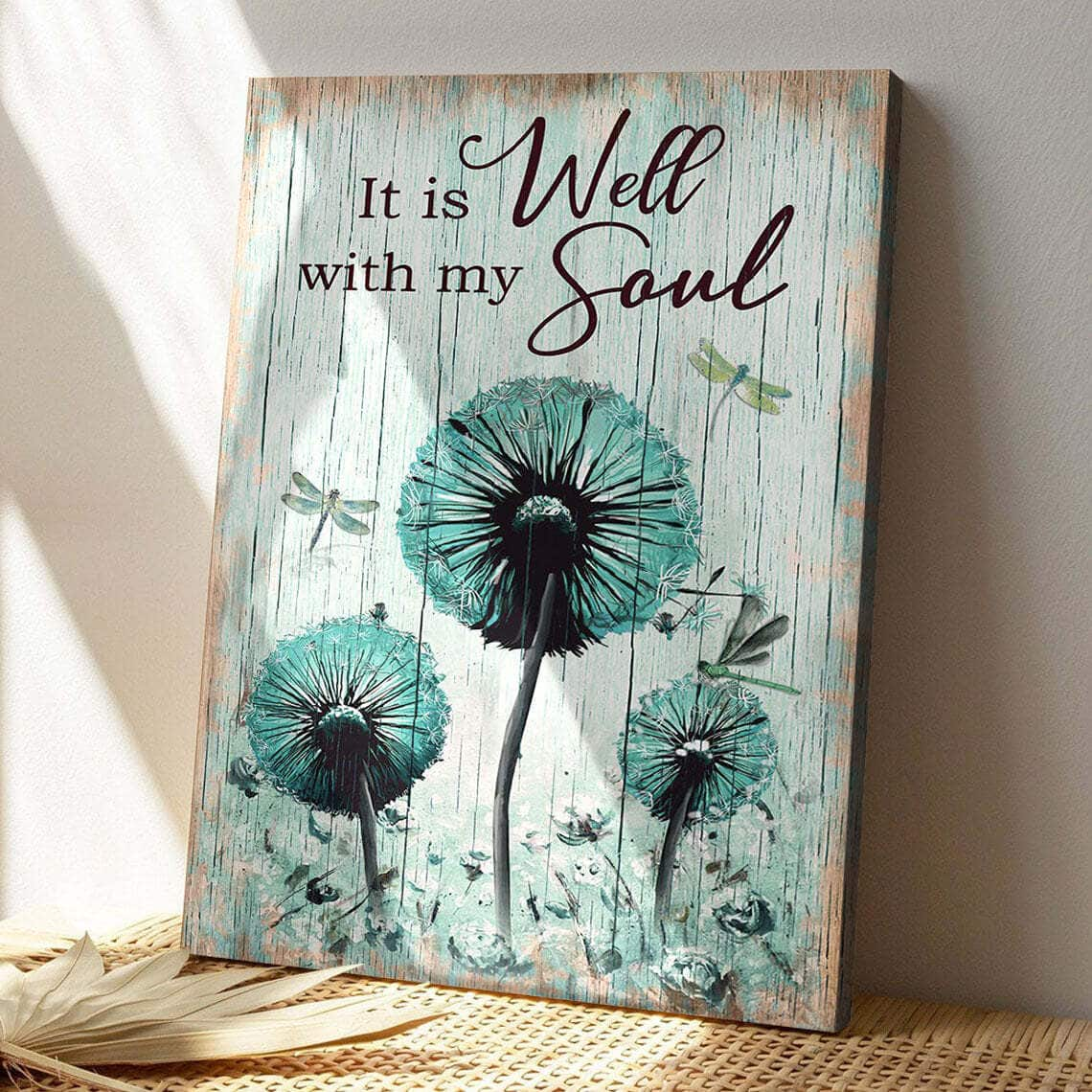 Gorgeous Dandelion Just Breathe Bible Verse Scripture Canvas Print