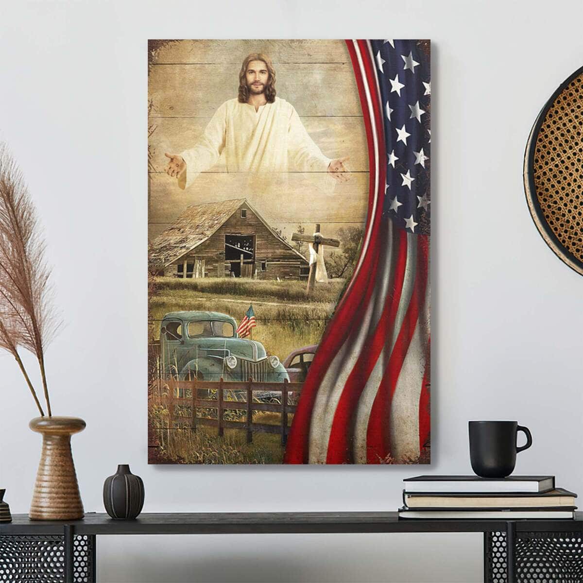 Jesus And Beautiful Farm Bible Verse Scripture Canvas Print Jesus And Beautiful Farm Bible Verse Scripture Canvas Print