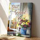 Start Each Day With A Grateful Heart Bible Verse Scripture Religious Canvas Print