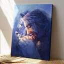 Amazing Lion And Jesus Have Faith On Him Bible Verse Scripture Canvas Print Amazing Lion And Jesus Have Faith On Him Bible Verse Scripture Canvas Print
