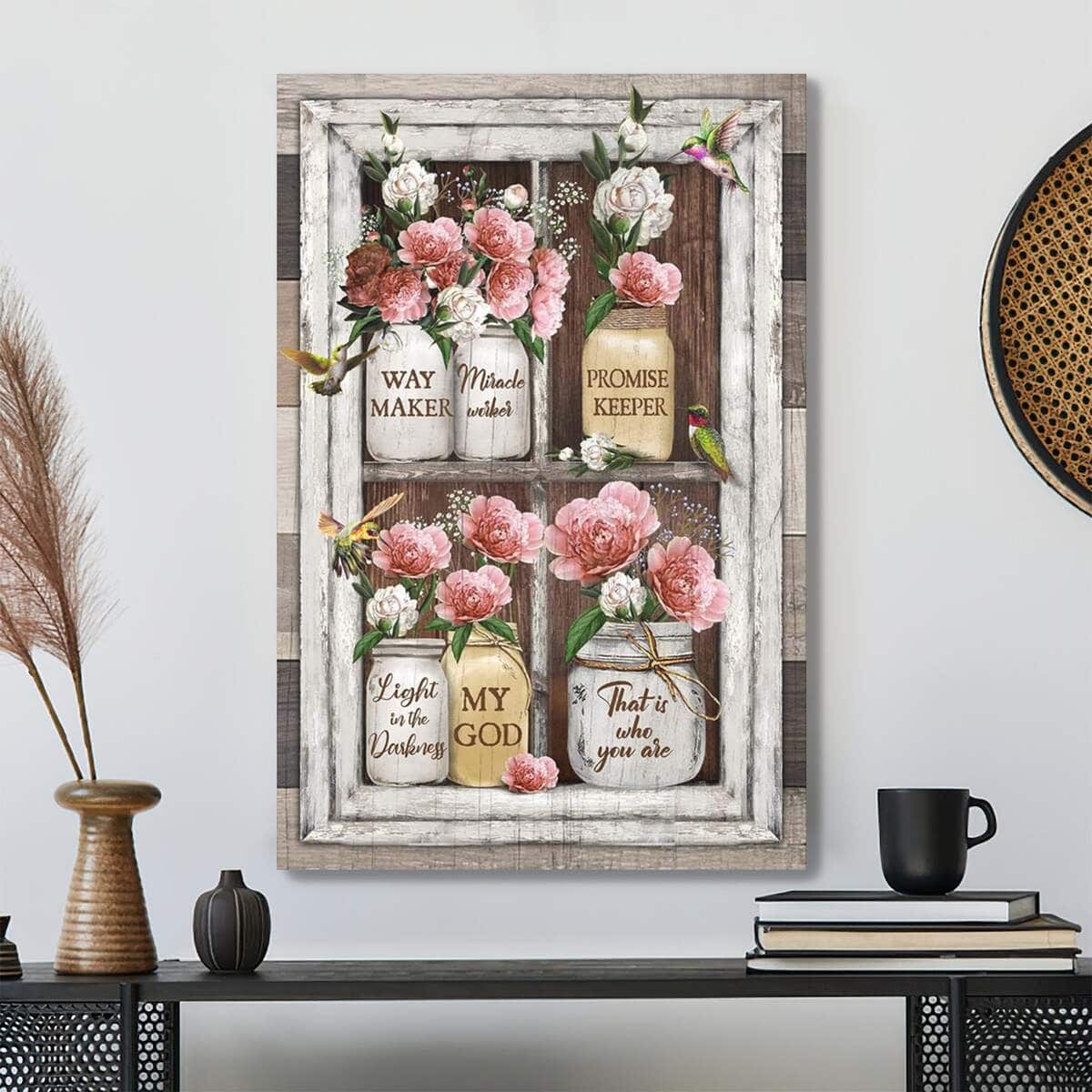Garden Rose And Hummingbird My God Is The Light In The Darkness Bible Verse Scripture Canvas Print Garden Rose And Hummingbird My God Is The Light In The Darkness Bible Verse Scripture Canvas Print