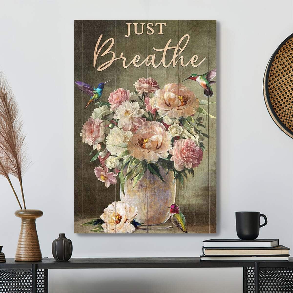 Hummingbird And Pretty Flower Vase Bible Verse Canvas Print Hummingbird And Pretty Flower Vase Bible Verse Canvas Print