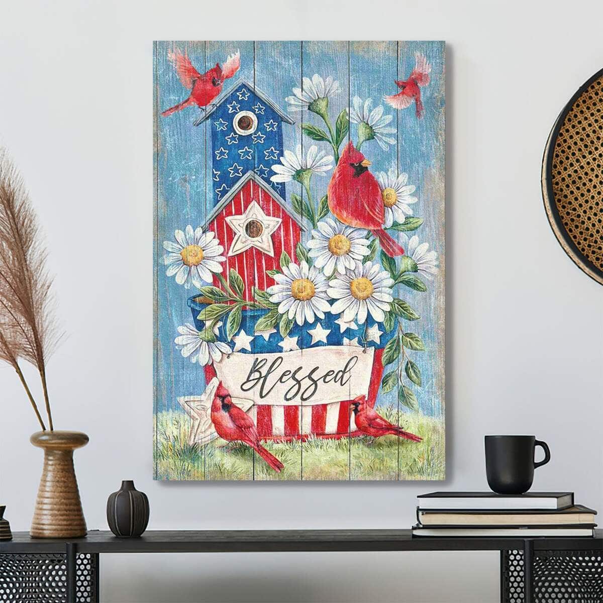 Christian Cardinal Blessed By God Bible Verse Canvas Print Christian Cardinal Blessed By God Bible Verse Canvas Print