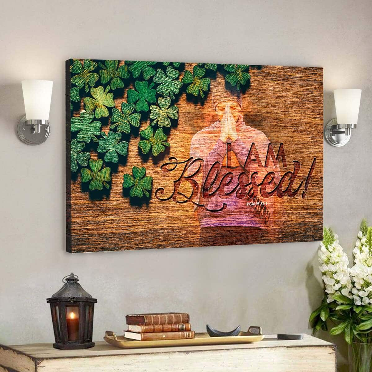 I Am Blessed Bible Verse Scripture Christian Faith Canvas Wall Art