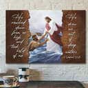He Reached Down From On High Jesus Christ Jesus Bible Verse Scripture Canvas Wall Art