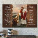 He Reached Down From On High Christian Jesus Christ Jesus Bible Verse Scripture Canvas Wall Art