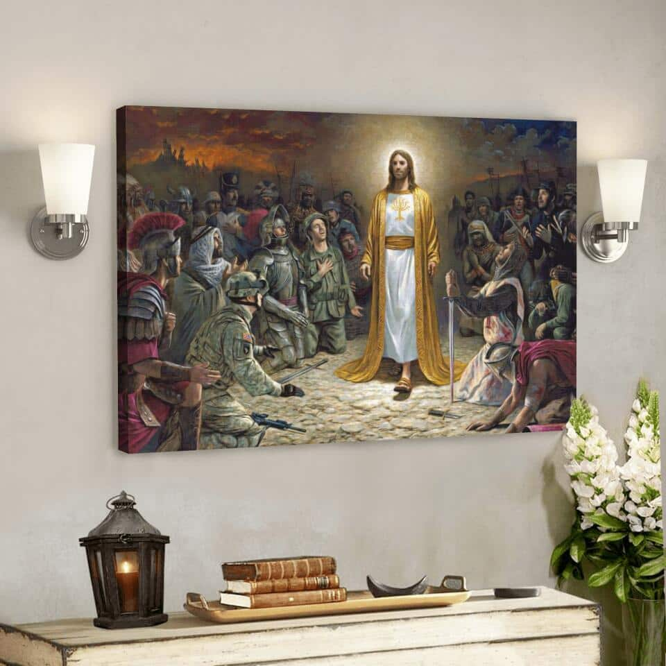 God Jesus Religious Christian Gift Jesus Canvas Wall Art For Believers