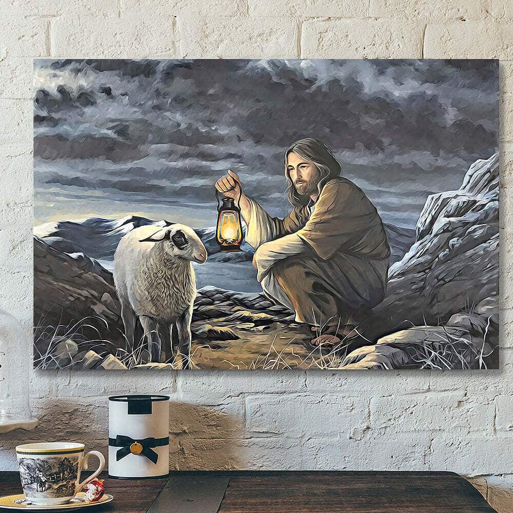 Jesus With Lambs Night Sky Christian Gift Jesus Canvas Wall Art Gift Jesus With Lambs Night Sky Christian Gift Jesus Canvas Wall Art Gift