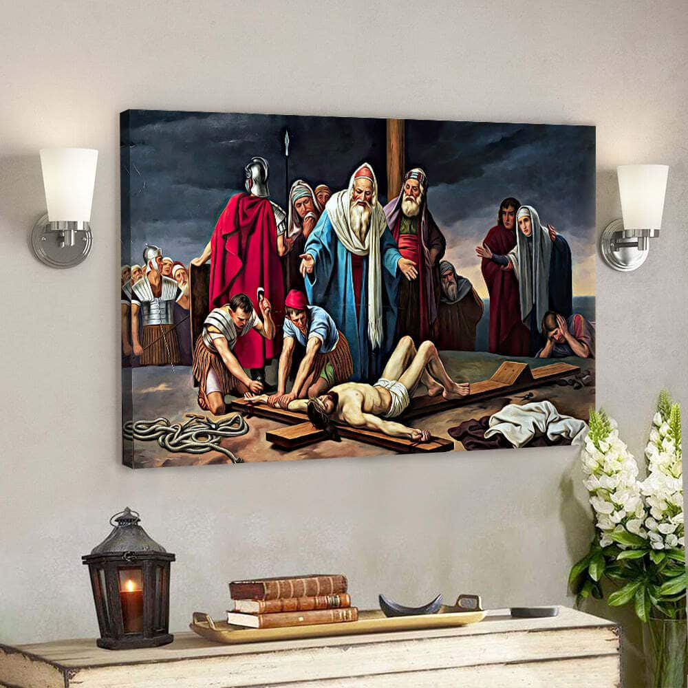 Crucifixion Of Christian Faith Gift For Christian Canvas Wall Art