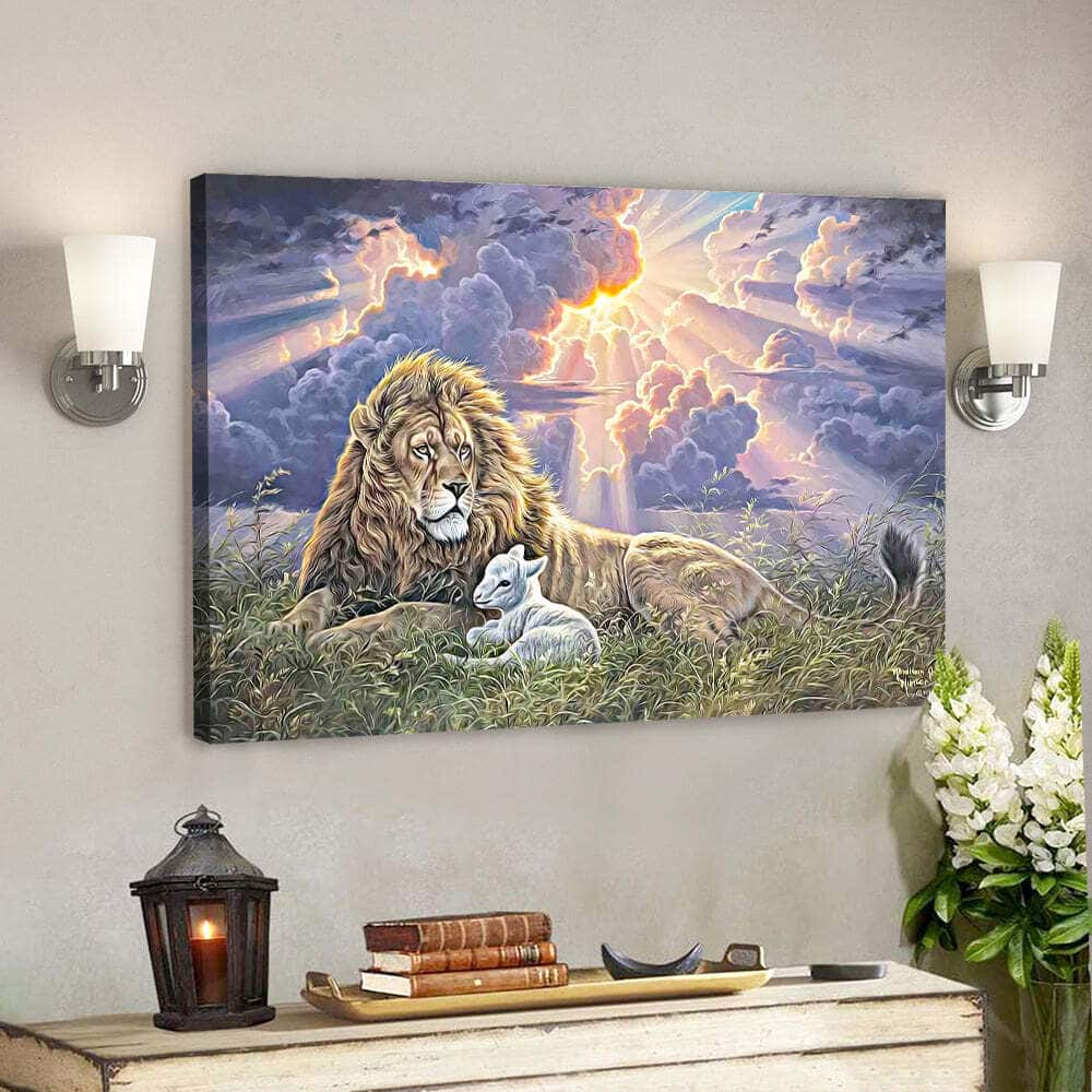 Lion Jesus Blue Sky Christian Gift Jesus Bible Verse Scripture Canvas Wall Art Lion Jesus Blue Sky Christian Gift Jesus Bible Verse Scripture Canvas Wall Art