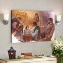 Jesus And The People Religious Gift For Christian Canvas Wall Art Jesus And The People Religious Gift For Christian Canvas Wall Art
