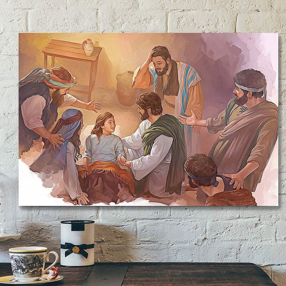 Jesus And The People Religious Gift For Christian Canvas Wall Art Jesus And The People Religious Gift For Christian Canvas Wall Art