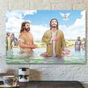 Jesus Christ With People Jesus Christian Gift For Christian Canvas Wall Art