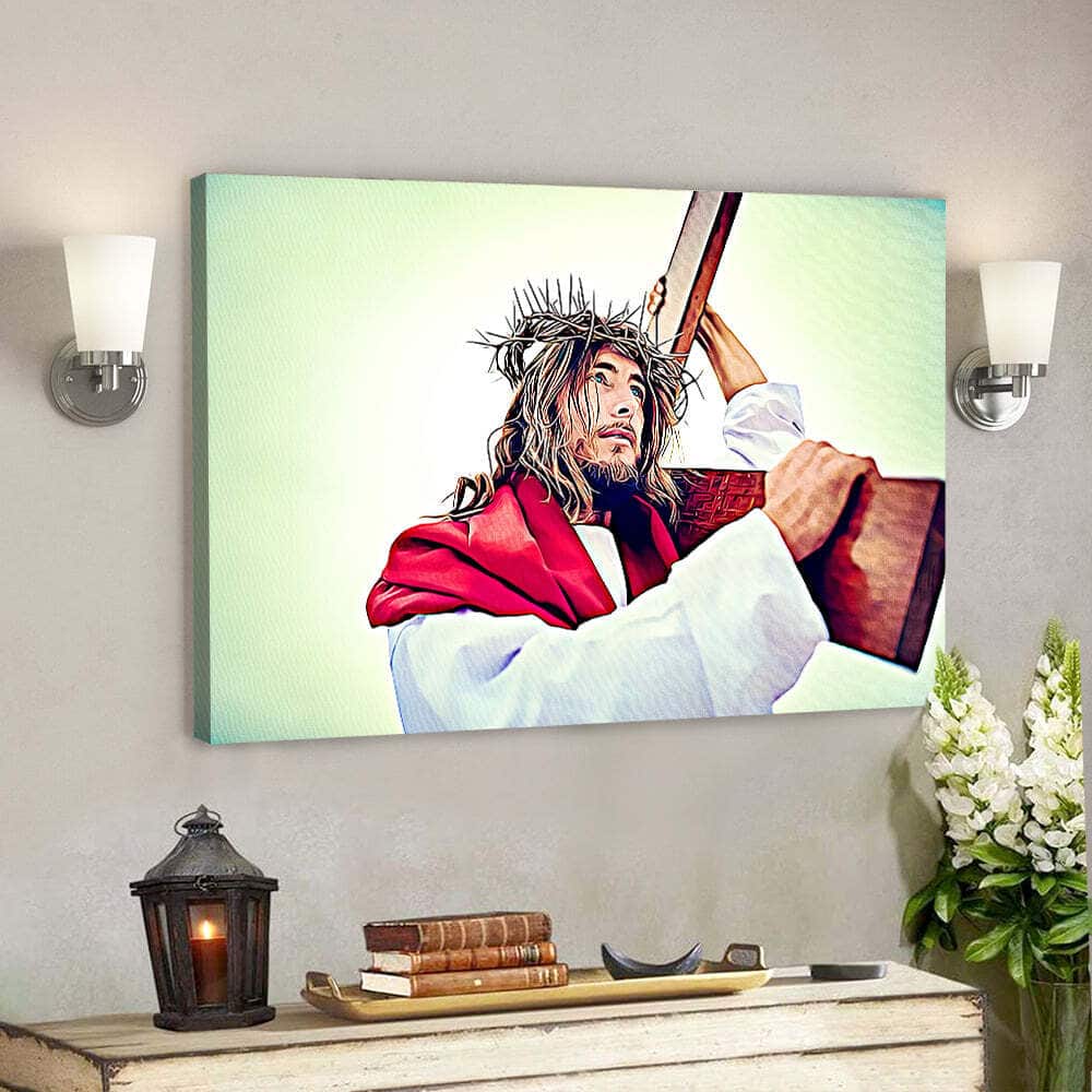 Son Of The God With Religious Jesus Scripture Canvas Wall Art Son Of The God With Religious Jesus Scripture Canvas Wall Art
