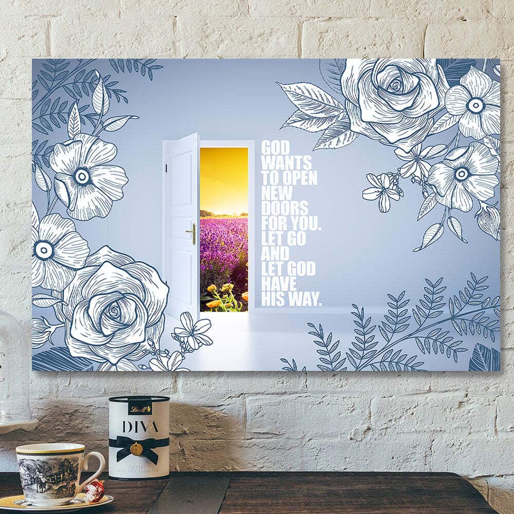 God Wants To Open New Doors For You Jesus Christ Jesus Bible Verse Scripture Canvas Wall Art God Wants To Open New Doors For You Jesus Christ Jesus Bible Verse Scripture Canvas Wall Art