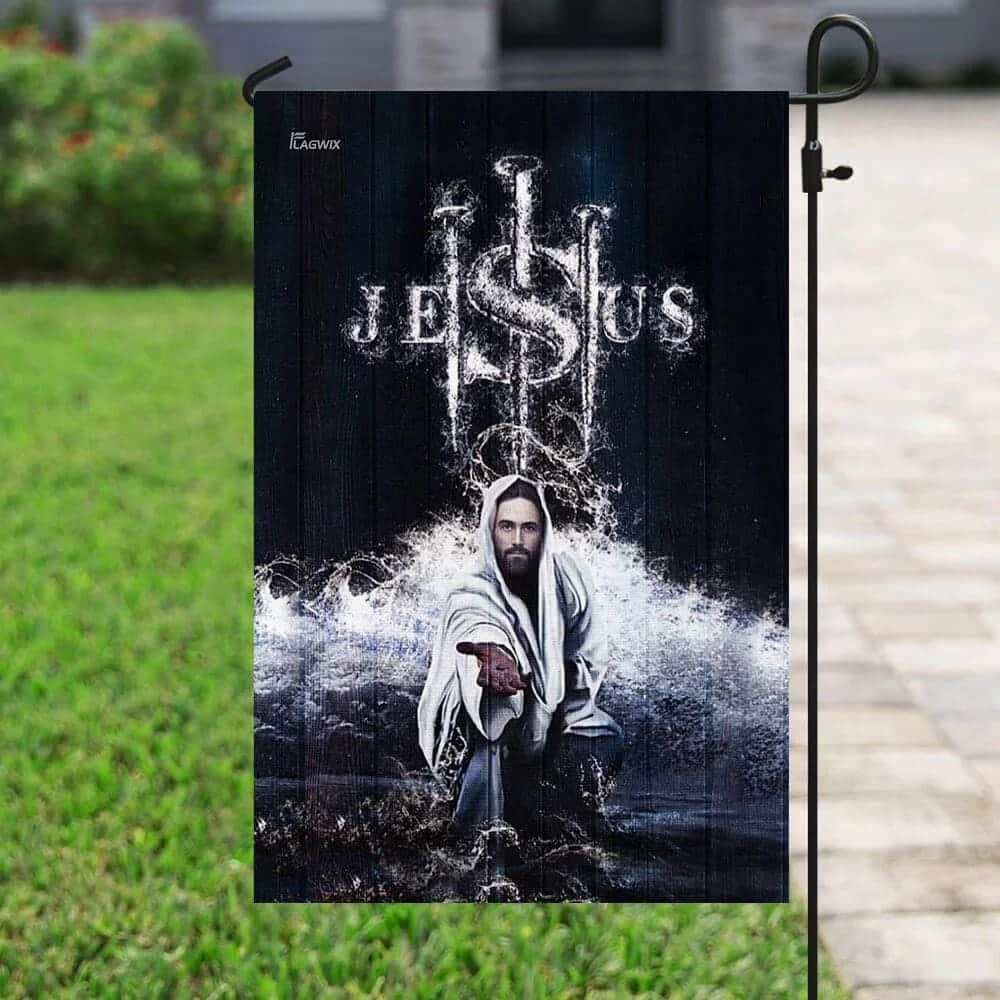 Jesus Saves Us Faith Christian Religious Have Faith Garden Flag