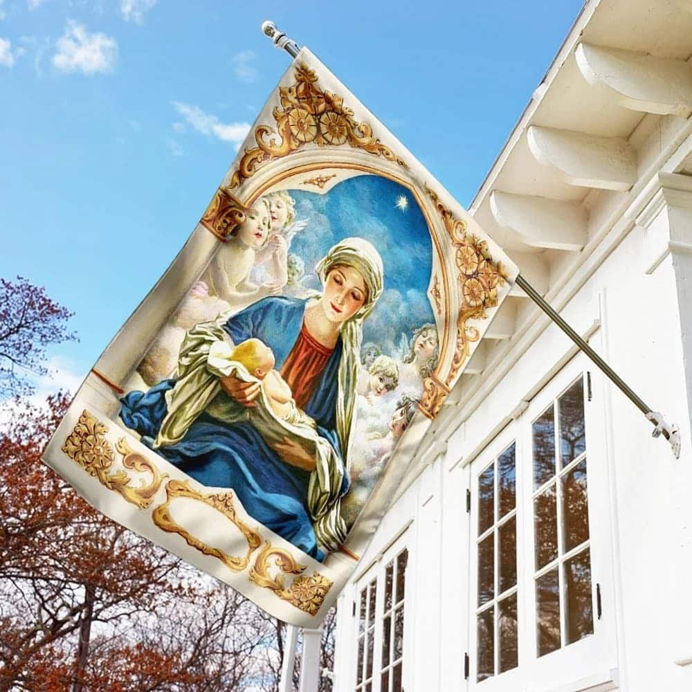 Mary Gives Birth To Jesus Religious Christian Garden Flag Mary Gives Birth To Jesus Religious Christian Garden Flag