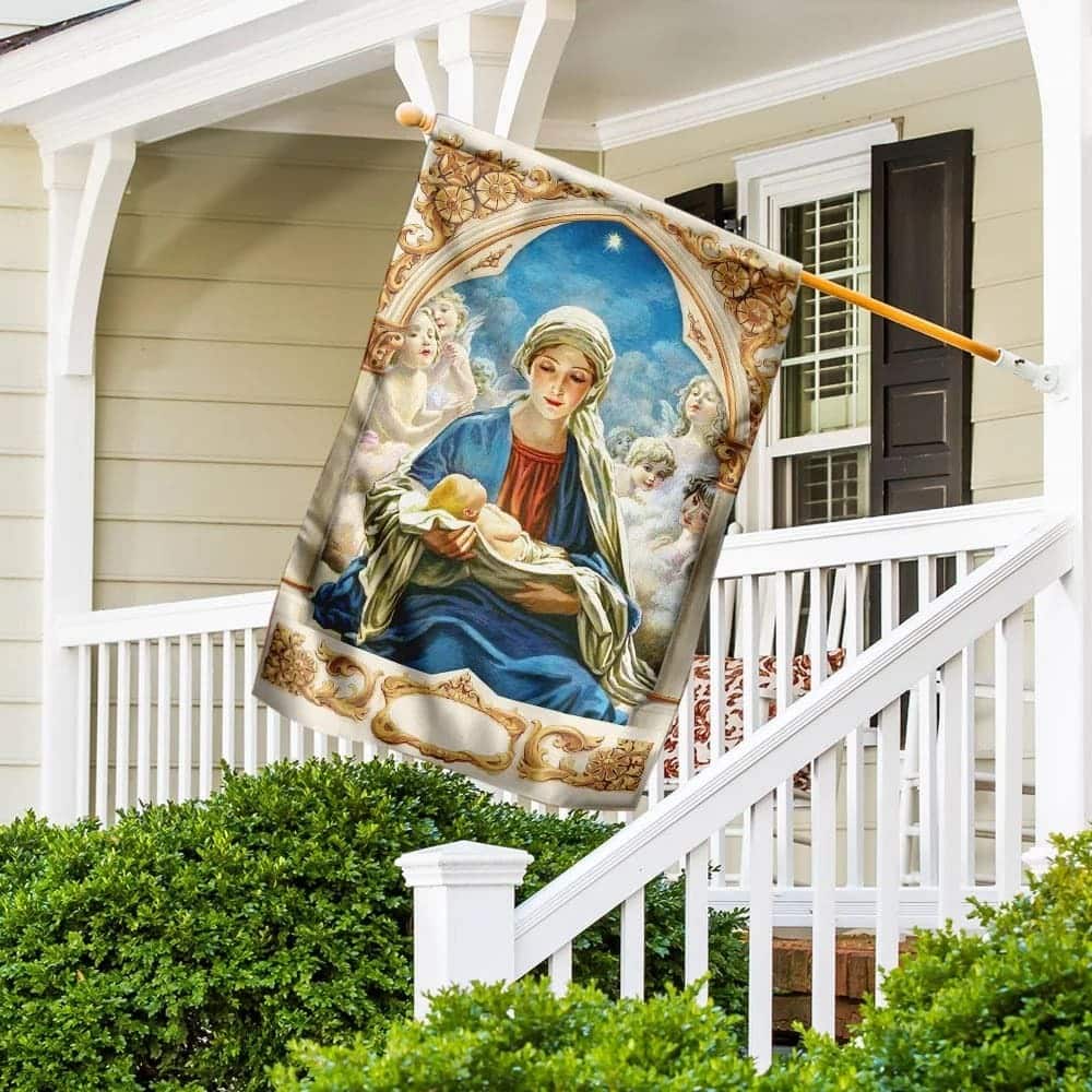 Mary Gives Birth To Jesus Religious Christian Garden Flag