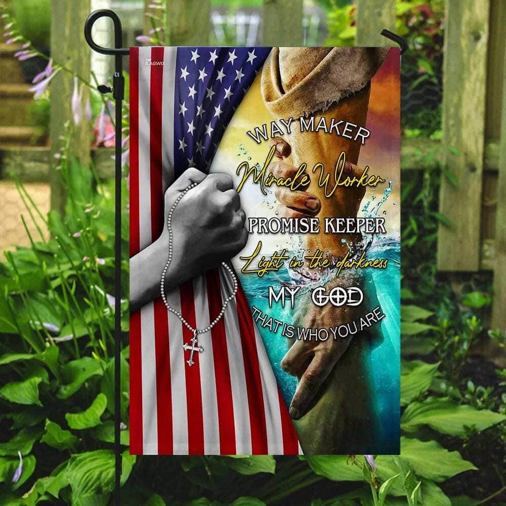 Jesus Way Maker Miracle Worker Promise Keeper American Religious Christian Garden Flag Jesus Way Maker Miracle Worker Promise Keeper American Religious Christian Garden Flag