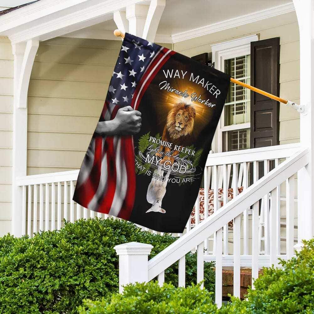 Jesus Way Maker Miracle Worker Promise Keeper Religious Christian Garden Flag