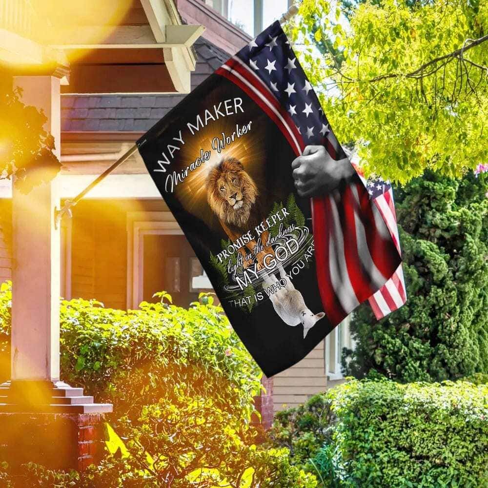 Jesus Way Maker Miracle Worker Promise Keeper Religious Christian Garden Flag