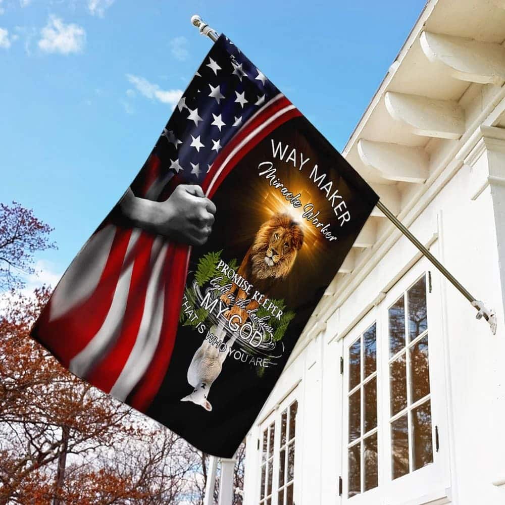 Jesus Way Maker Miracle Worker Promise Keeper Religious Christian Garden Flag