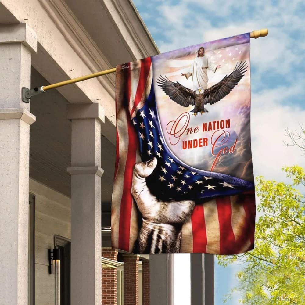 One Nation Under God Jesus Christian American Religious Christian Garden Flag One Nation Under God Jesus Christian American Religious Christian Garden Flag