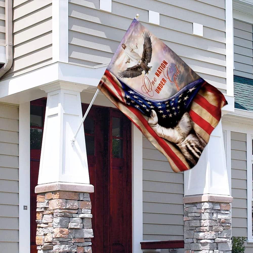 One Nation Under God Jesus Christian American Religious Christian Garden Flag One Nation Under God Jesus Christian American Religious Christian Garden Flag