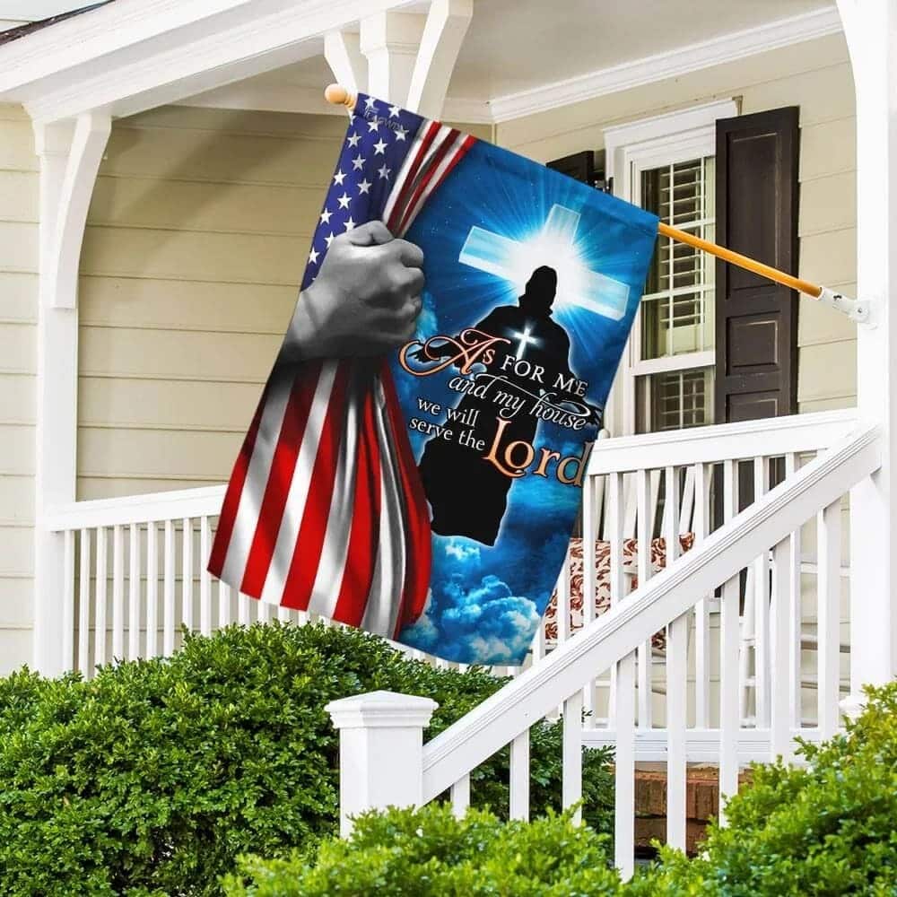 Jesus Christian We Will Serve The Lord Religious Christian Garden Flag