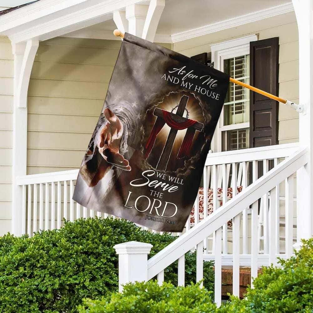 Jesus Christ As For Me And My Religious House Christian Garden Flag