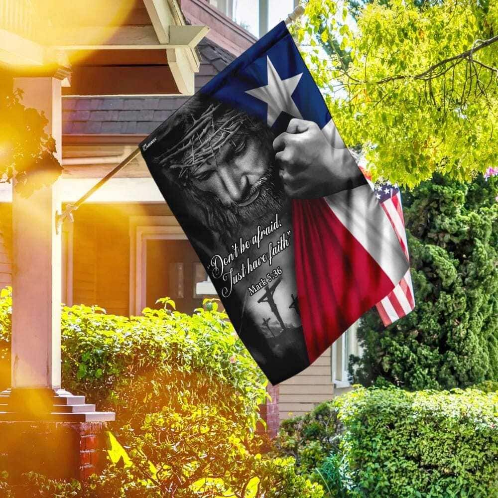 Jesus Christian Texas Religious Christian Garden Flag