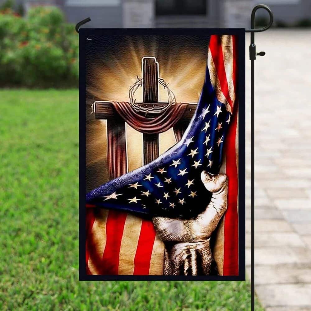 Jesus Hand Bright Christian Cross Religious Christian Garden Flag Jesus Hand Bright Christian Cross Religious Christian Garden Flag