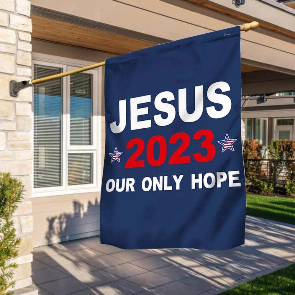 Jesus Our Only Hope Religious US America Christian Garden Flag