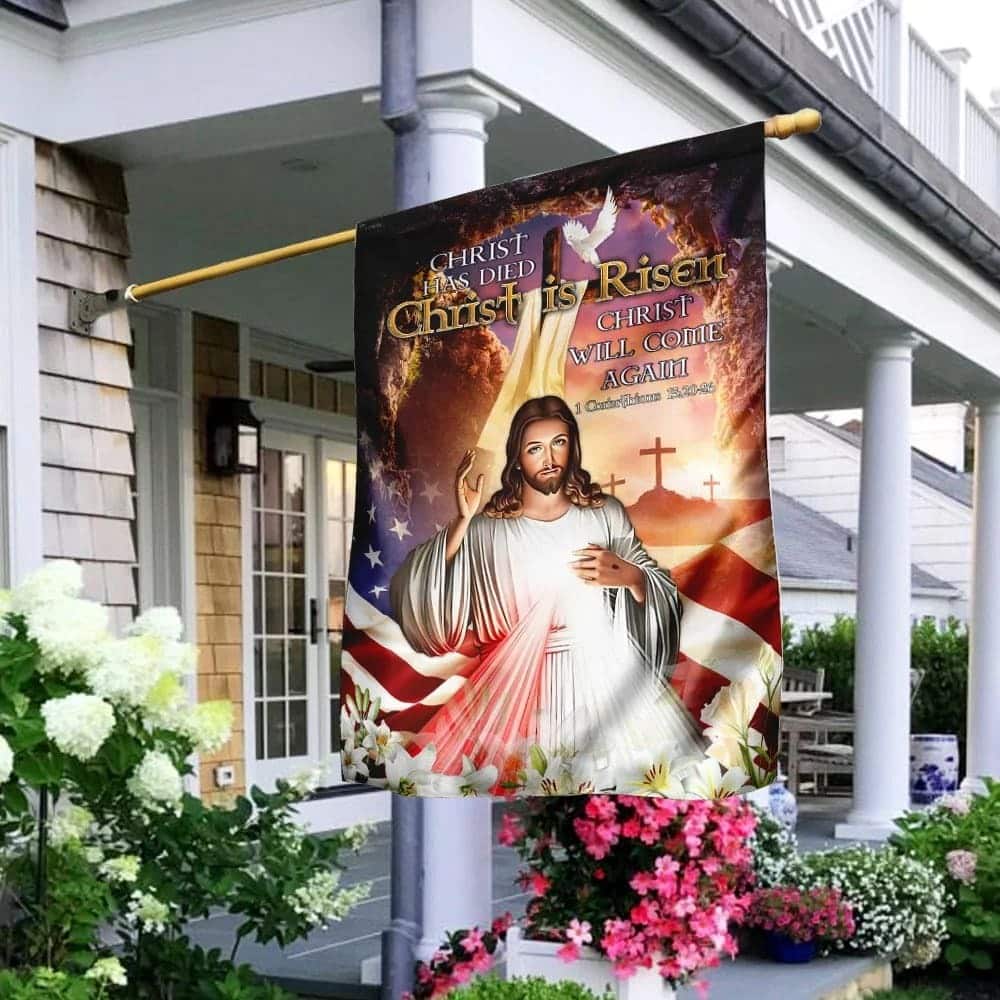 Happy Easter Christ Has Died Christ Is Risen Christ Will Come Again Jesus Religious Christian Garden Flag Happy Easter Christ Has Died Christ Is Risen Christ Will Come Again Jesus Religious Christian Garden Flag