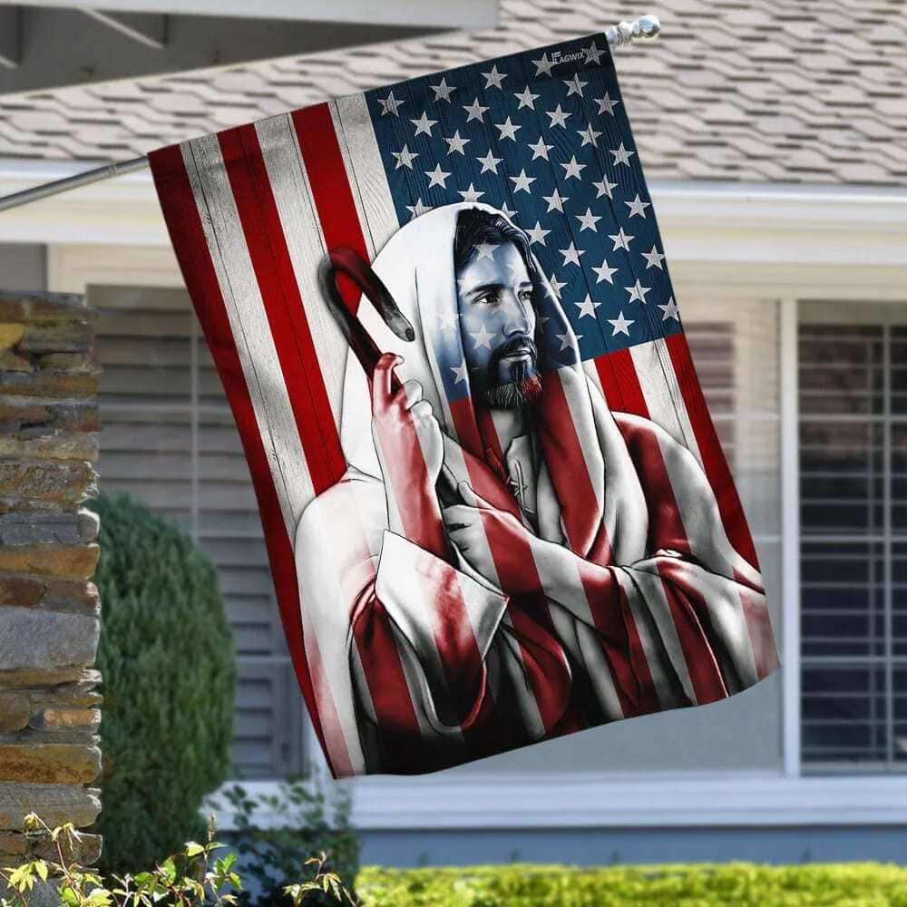 Jesus Christian US Religious Christian Garden Flag