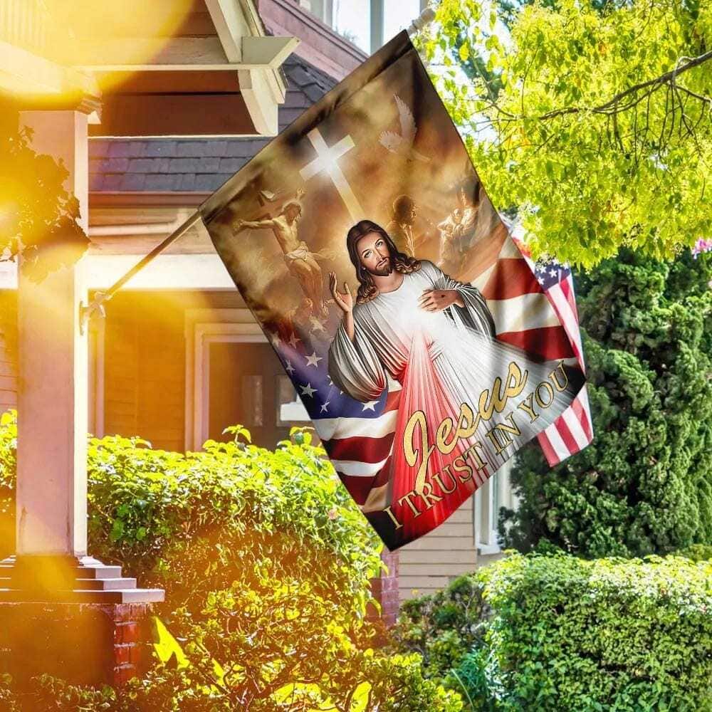 Jesus I Trust In You Religious Christian Garden Flag Jesus I Trust In You Religious Christian Garden Flag