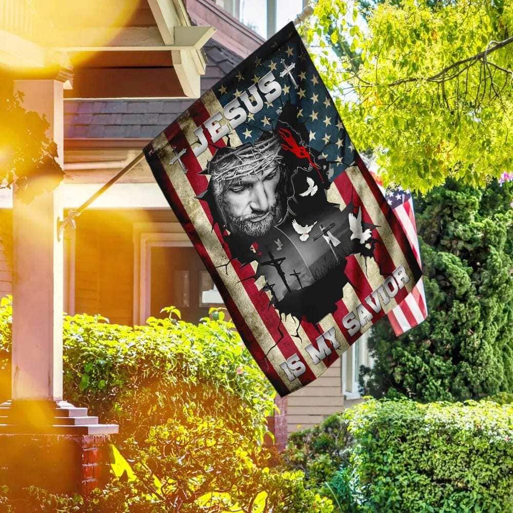 Jesus Is My Savior Religious Christian Garden Flag