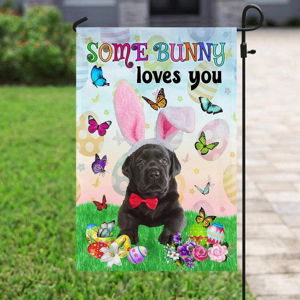 Black Labrador Easter Some Bunny Loves You Religious Happy Easter ative Easter Garden Flag Black Labrador Easter Some Bunny Loves You Religious Happy Easter ative Easter Garden Flag