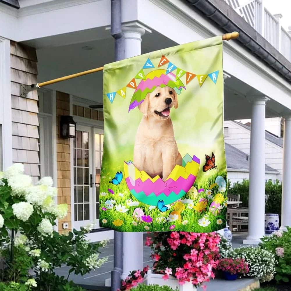 Labrador Retriever Egg Easter Religious Happy Easter ative Easter Garden Flag