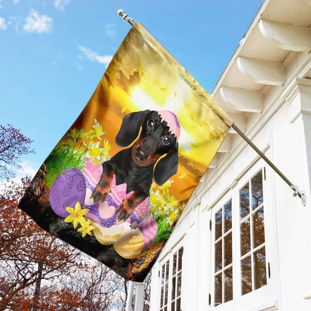 Dachshund Is Ready For Easter Religious Happy Easter ative Easter Garden Flag