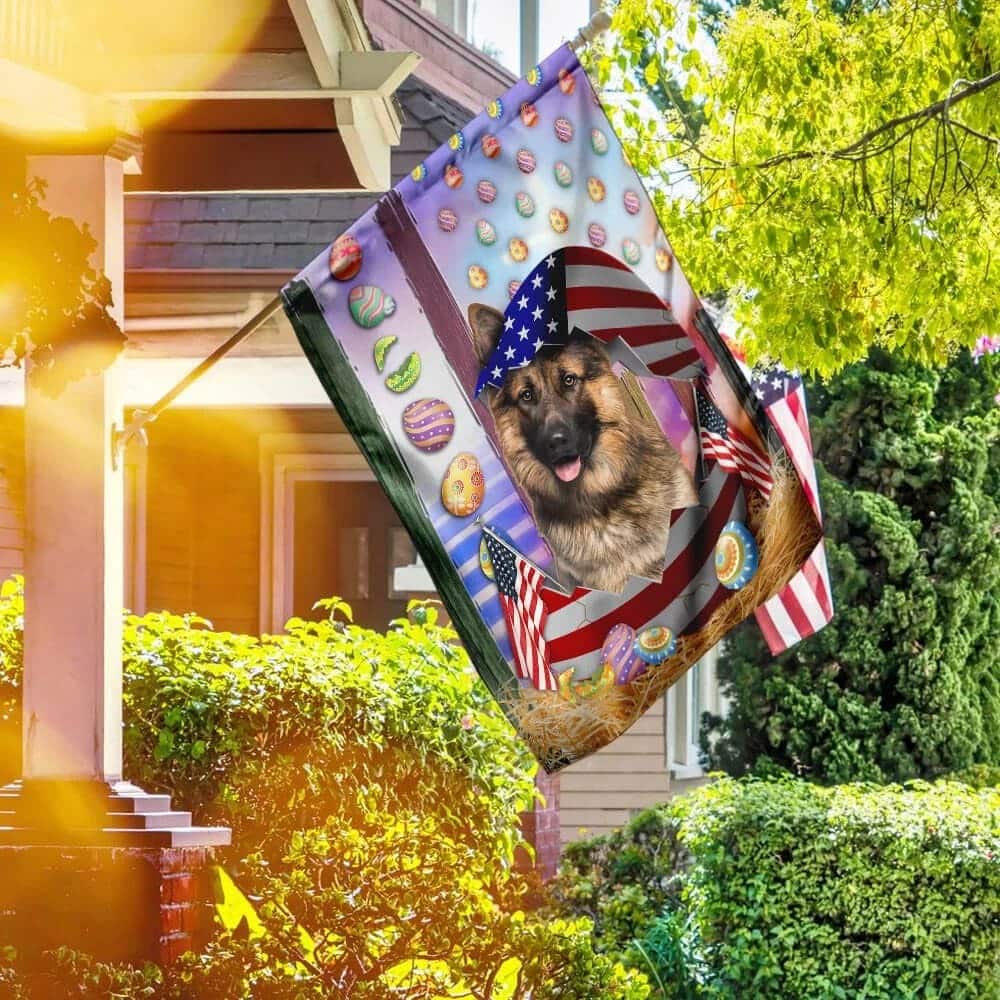 German Shepherd American Easter Religious Happy Easter ative Easter Garden Flag German Shepherd American Easter Religious Happy Easter ative Easter Garden Flag
