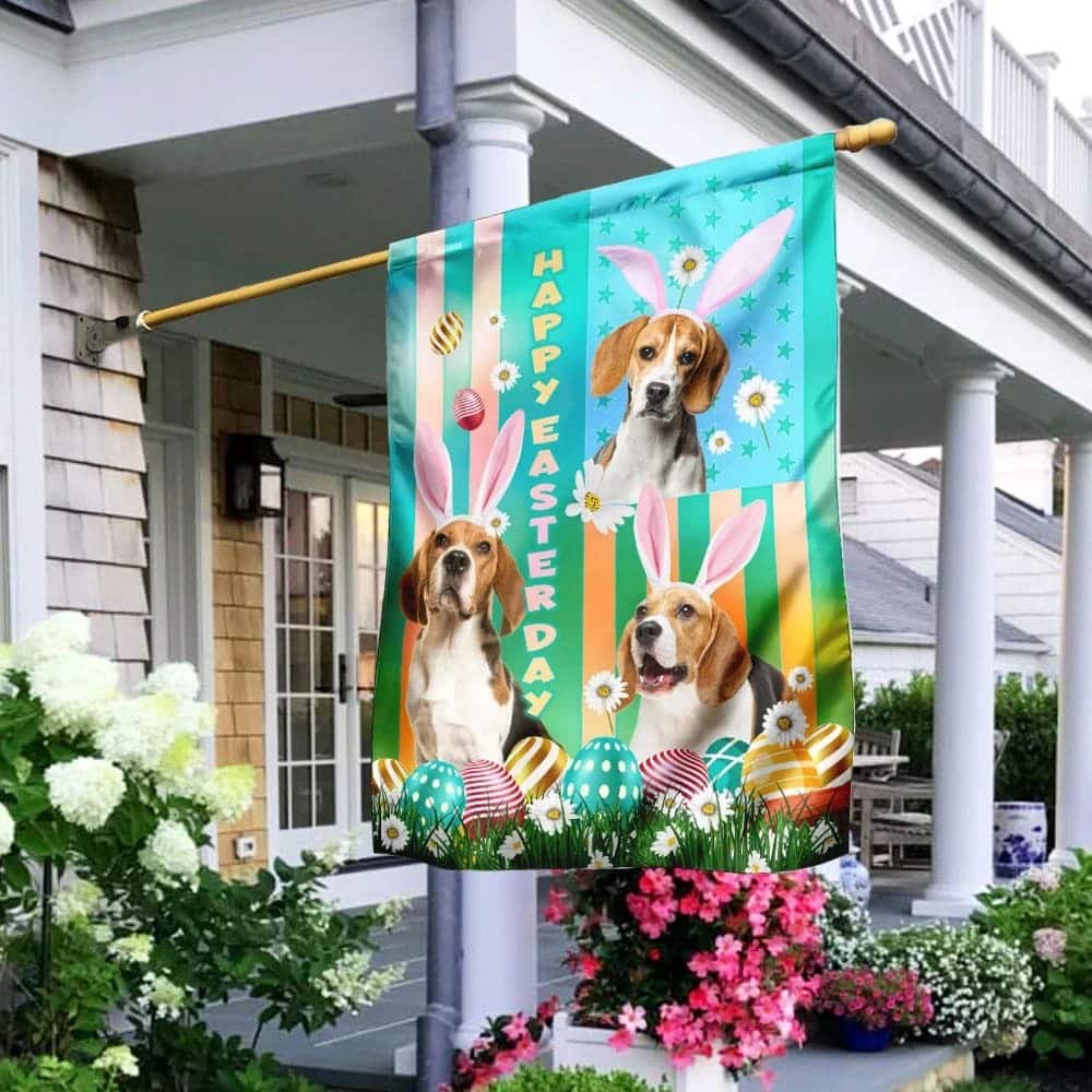 Beagle Easter Religious Happy Easter Gift Garden Flag Beagle Easter Religious Happy Easter Gift Garden Flag