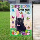 Black Cat Easter Some Bunny Loves You Religious Happy Easter Gift Garden Flag