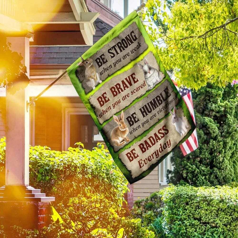 Be Strong When You Are Weak Bunny Rabbit Happy Easter Religious Christian Easter Garden Flag
