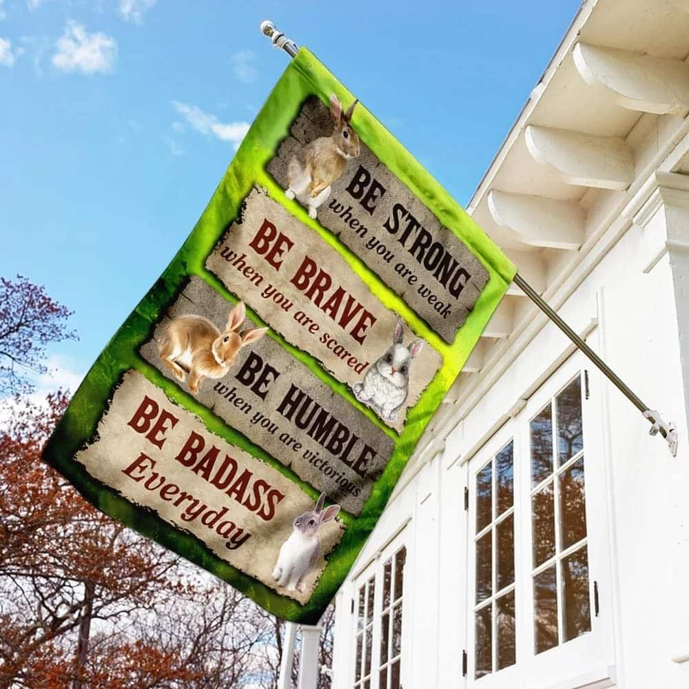 Be Strong When You Are Weak Bunny Rabbit Happy Easter Religious Christian Easter Garden Flag
